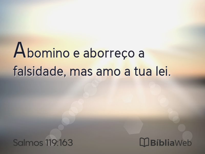 Salmos 119:163 em imagem para compartilhar