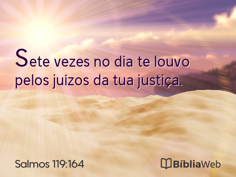 Salmos 119:164 em imagem para compartilhar