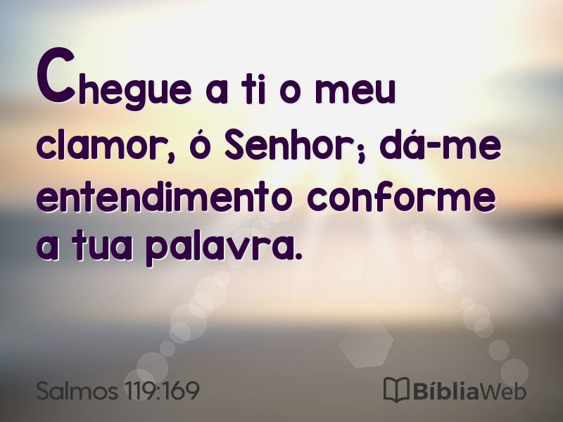Salmos 119:169 em imagem para compartilhar