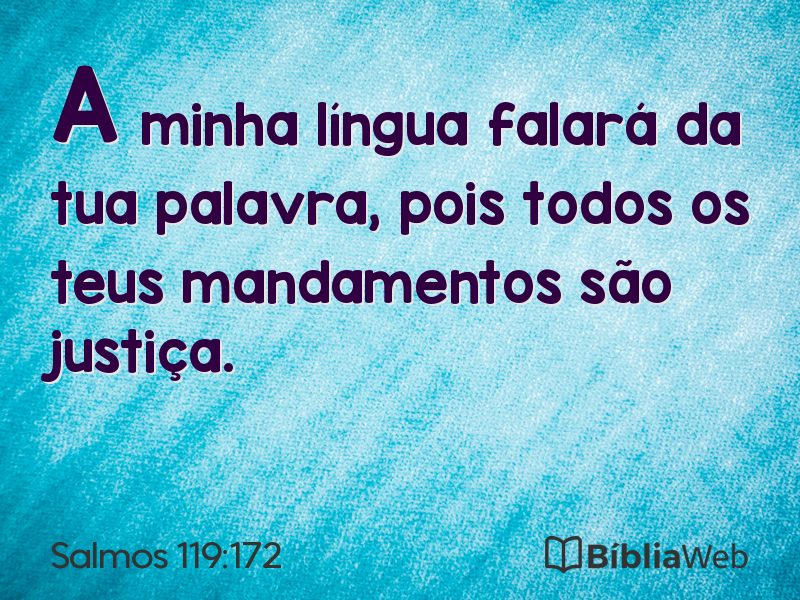 Salmos 119:172 em imagem para compartilhar