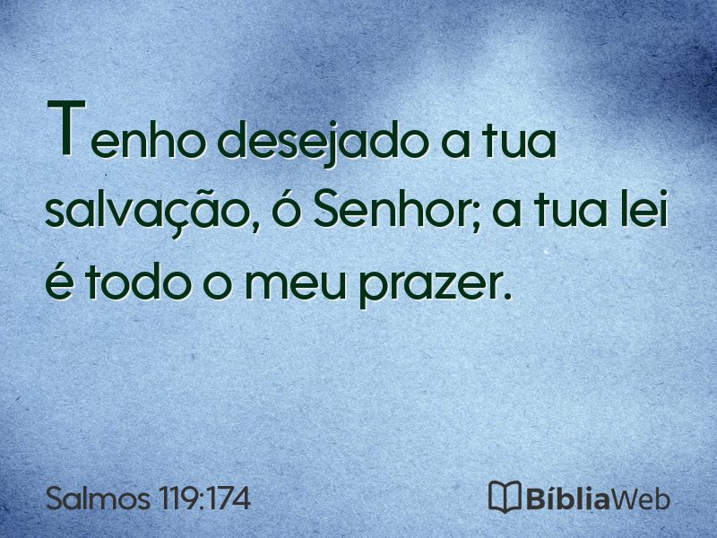 Salmos 119:174 em imagem para compartilhar