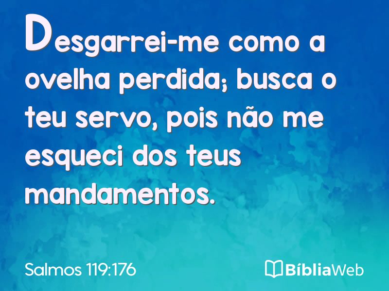 Salmos 119:176 em imagem para compartilhar