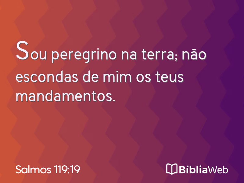Salmos 119:19 em imagem para compartilhar