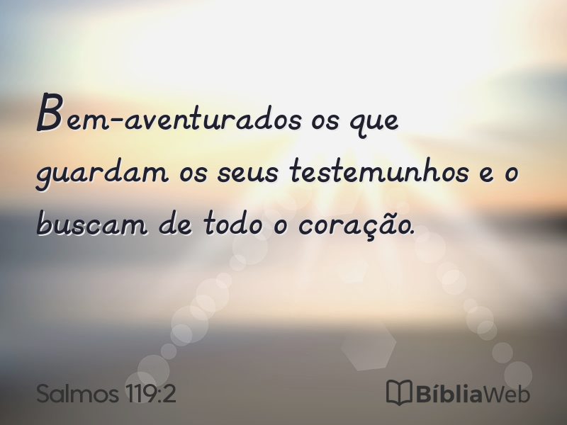 Salmos 119:2 em imagem para compartilhar