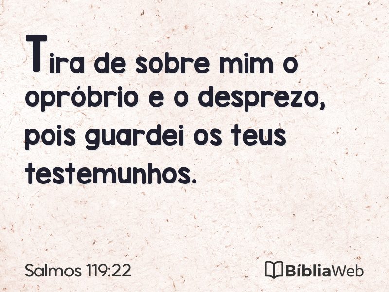 Salmos 119:22 em imagem para compartilhar