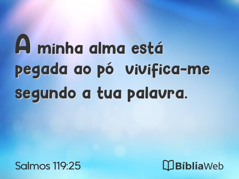 Salmos 119:25 em imagem para compartilhar