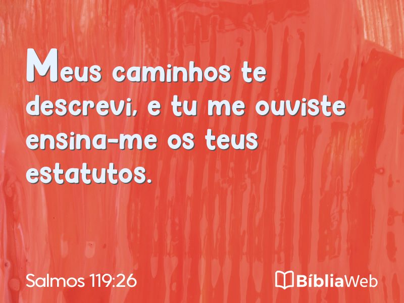 Salmos 119:26 em imagem para compartilhar