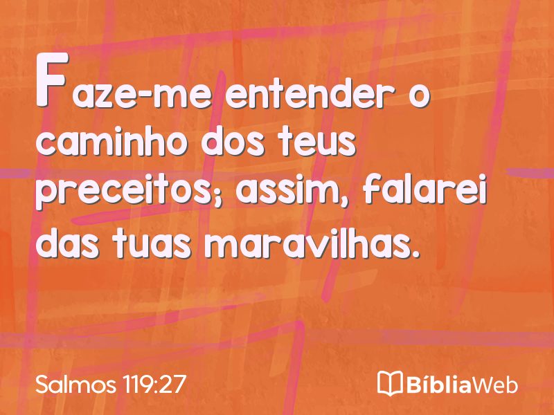 Salmos 119:27 em imagem para compartilhar
