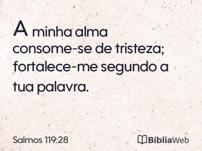 Salmos 119:28 em imagem para compartilhar