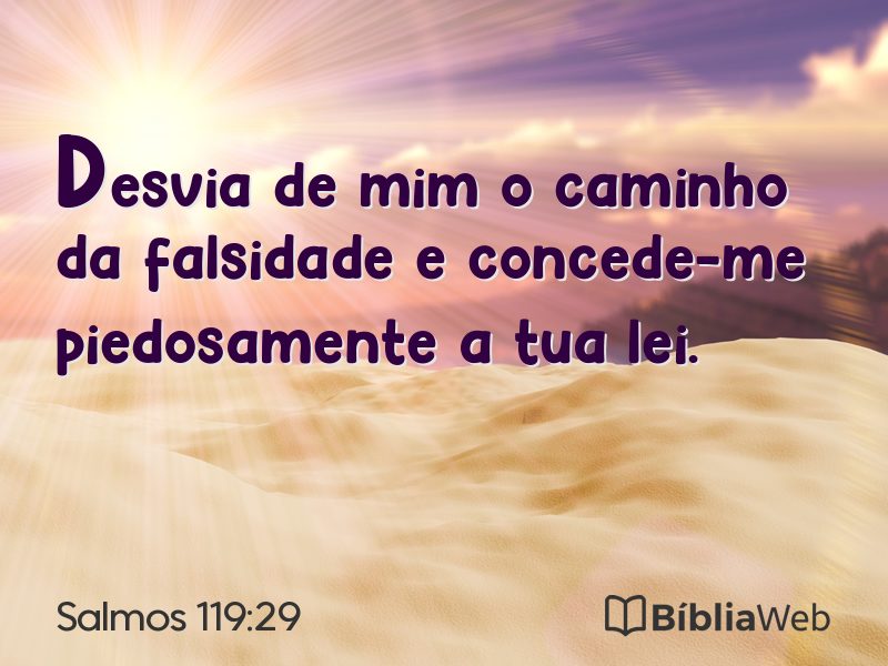 Salmos 119:29 em imagem para compartilhar