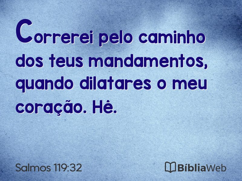 Salmos 119:32 em imagem para compartilhar