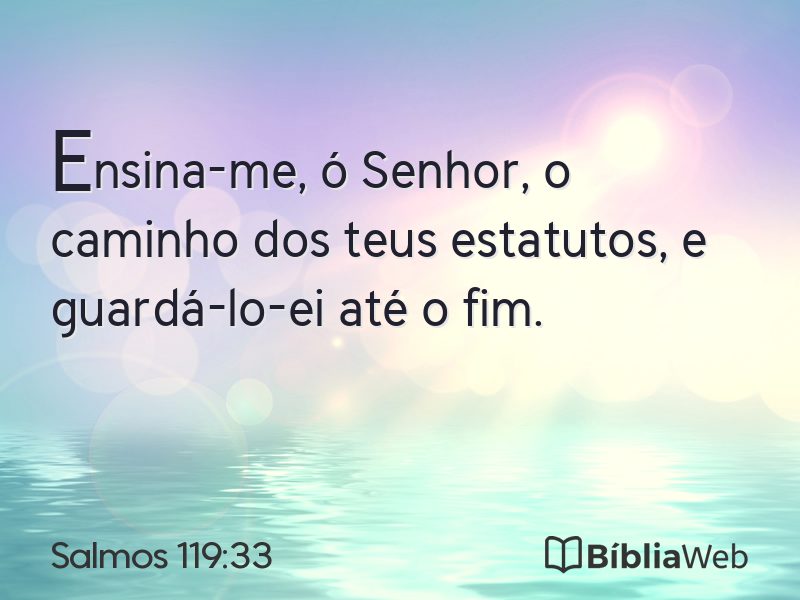 Salmos 119:33 em imagem para compartilhar