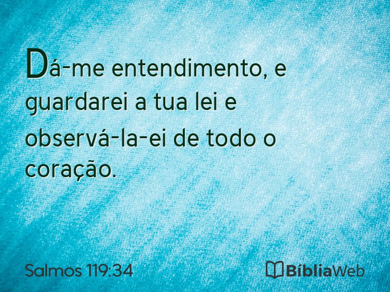 Salmos 119:34 em imagem para compartilhar