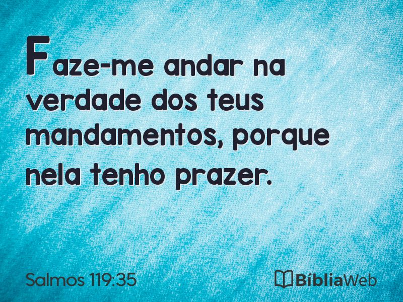 Salmos 119:35 em imagem para compartilhar