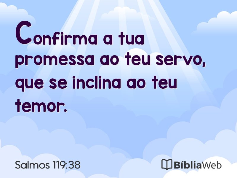 Salmos 119:38 em imagem para compartilhar