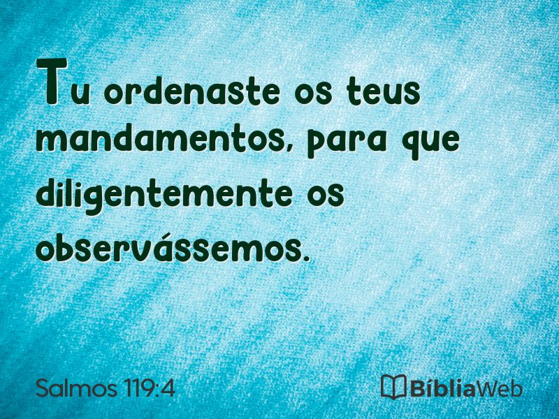 Salmos 119:4 em imagem para compartilhar