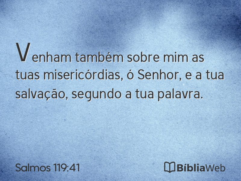 Salmos 119:41 em imagem para compartilhar
