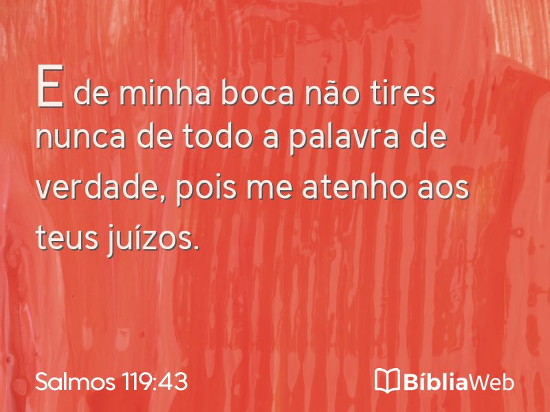 Salmos 119:43 em imagem para compartilhar