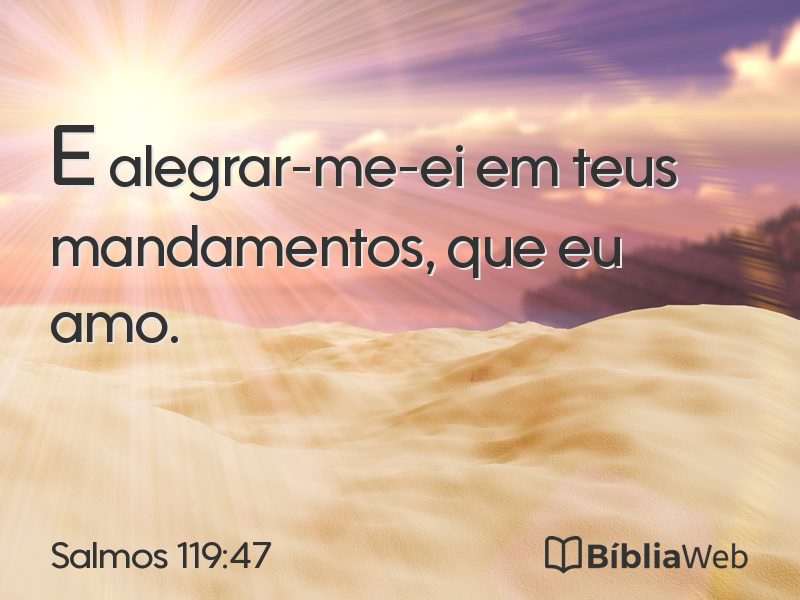Salmos 119:47 em imagem para compartilhar