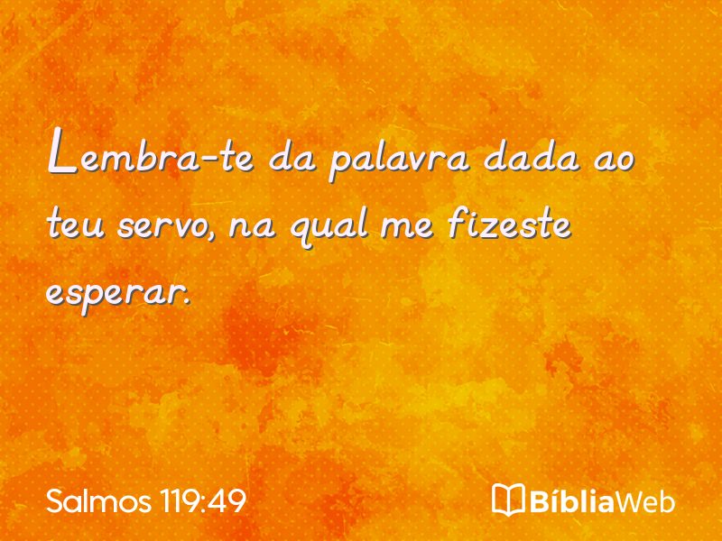 Salmos 119:49 em imagem para compartilhar