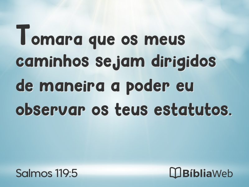 Salmos 119:5 em imagem para compartilhar