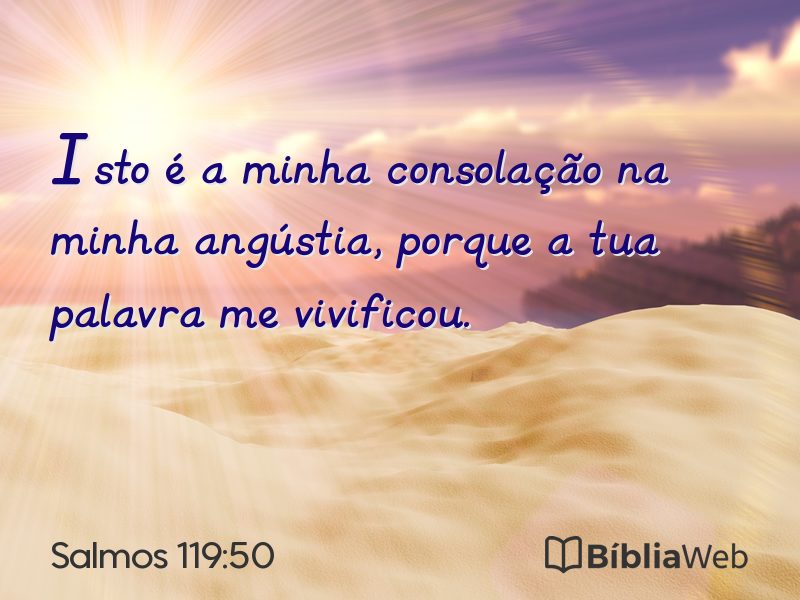 Salmos 119:50 em imagem para compartilhar