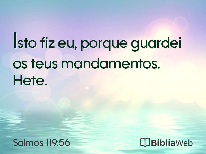 Salmos 119:56 em imagem para compartilhar