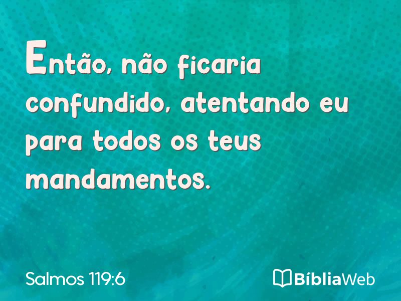 Salmos 119:6 em imagem para compartilhar