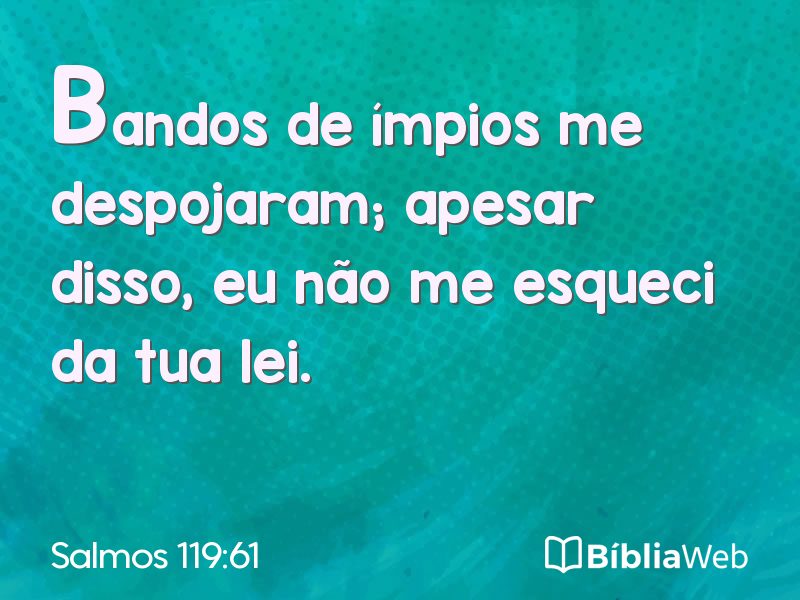 Salmos 119:61 em imagem para compartilhar