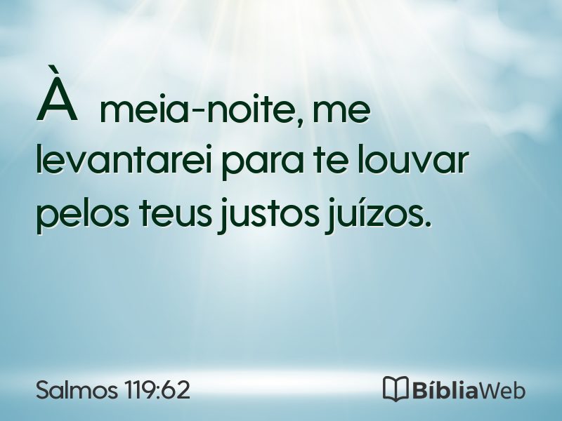 Salmos 119:62 em imagem para compartilhar