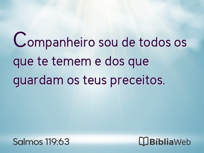 Salmos 119:63 em imagem para compartilhar