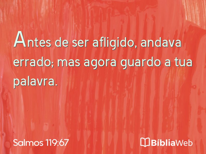 Salmos 119:67 em imagem para compartilhar