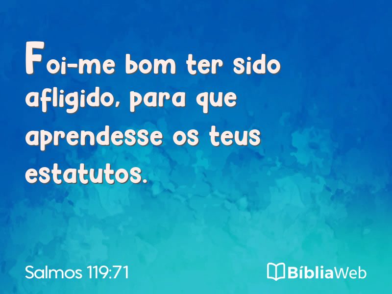 Salmos 119:71 em imagem para compartilhar