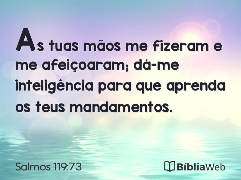Salmos 119:73 em imagem para compartilhar