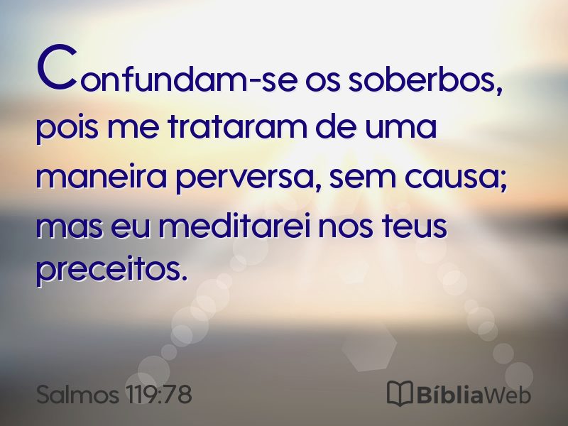 Salmos 119:78 em imagem para compartilhar