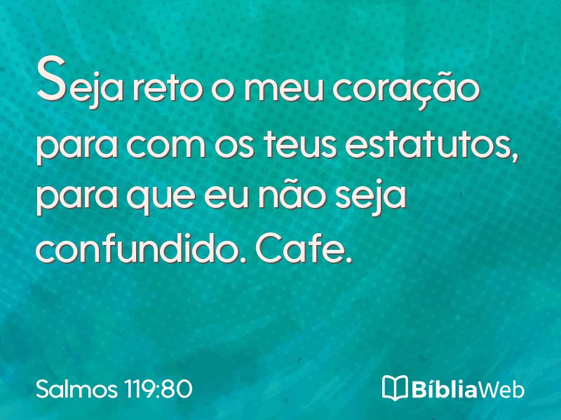 Salmos 119:80 em imagem para compartilhar