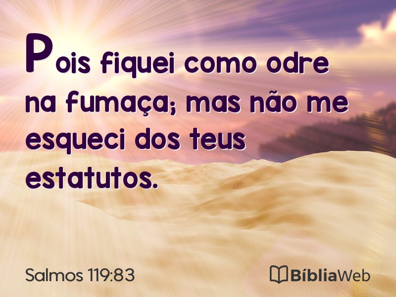 Salmos 119:83 em imagem para compartilhar