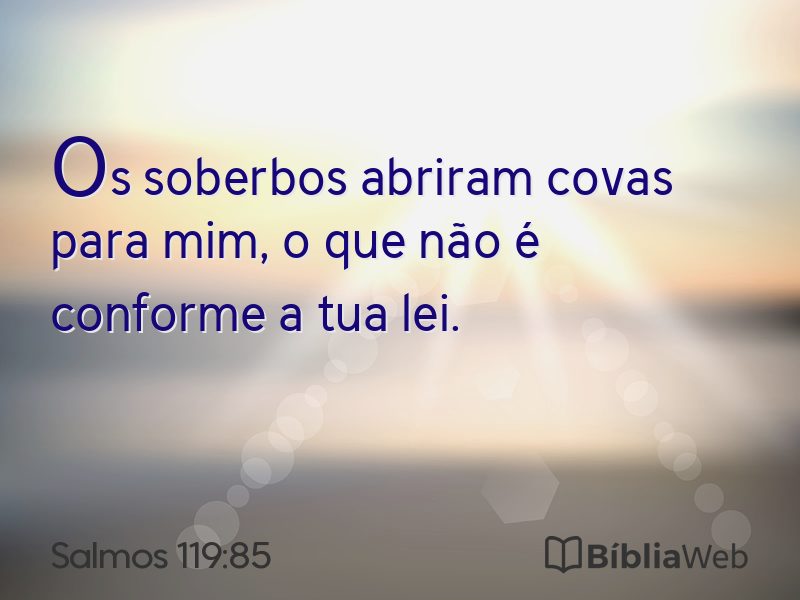 Salmos 119:85 em imagem para compartilhar