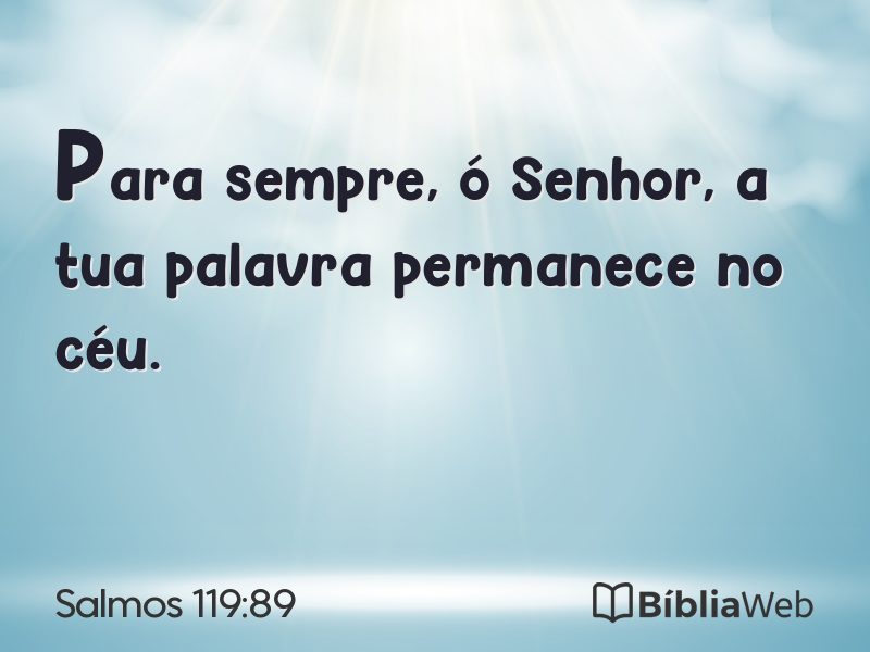 Salmos 119:89 em imagem para compartilhar