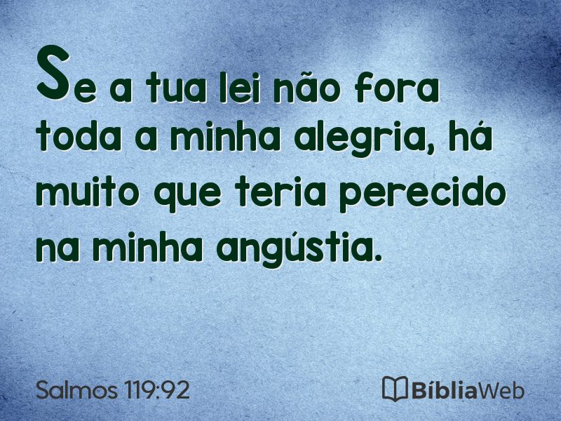 Salmos 119:92 em imagem para compartilhar