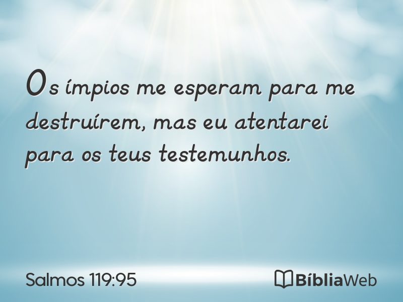 Salmos 119:95 em imagem para compartilhar