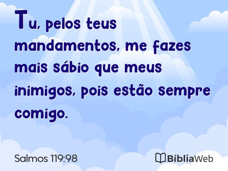 Salmos 119:98 em imagem para compartilhar