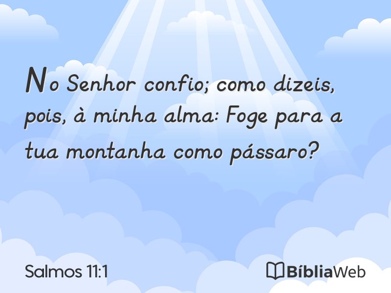 Salmos 11:1 em imagem para compartilhar