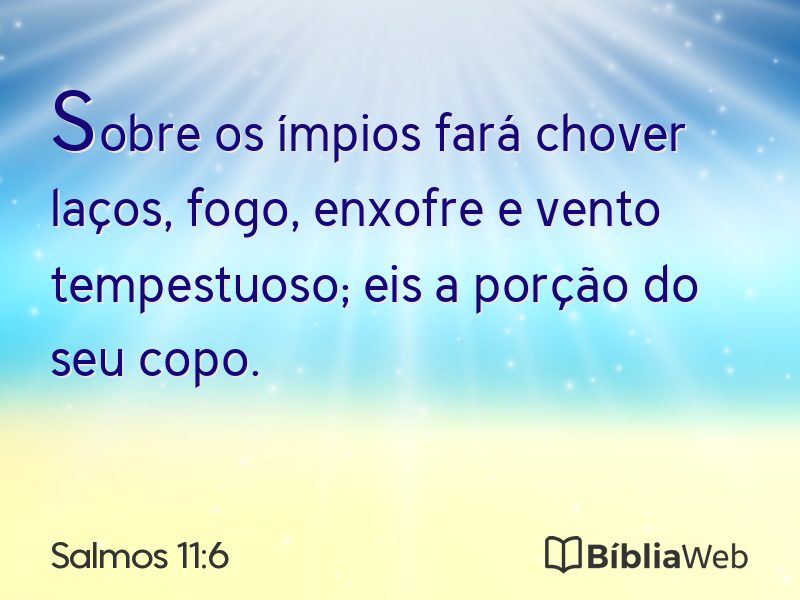 Salmos 11:6 em imagem para compartilhar