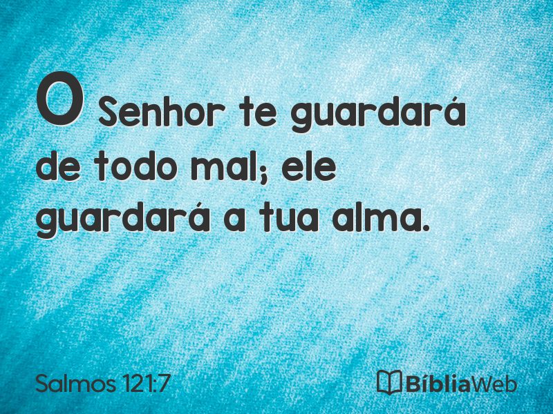 Salmos 121:7 em imagem para compartilhar