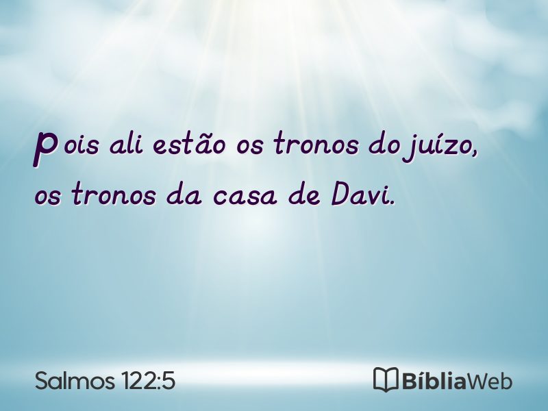 Salmos 122:5 em imagem para compartilhar
