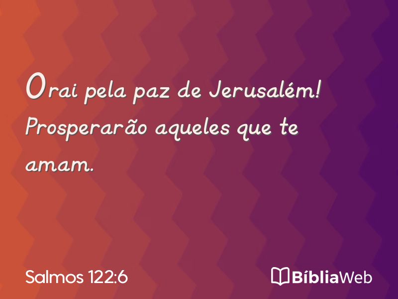 Salmos 122:6 em imagem para compartilhar
