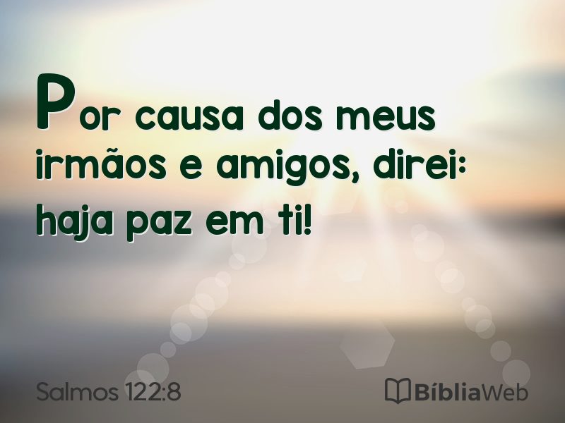 Salmos 122:8 em imagem para compartilhar
