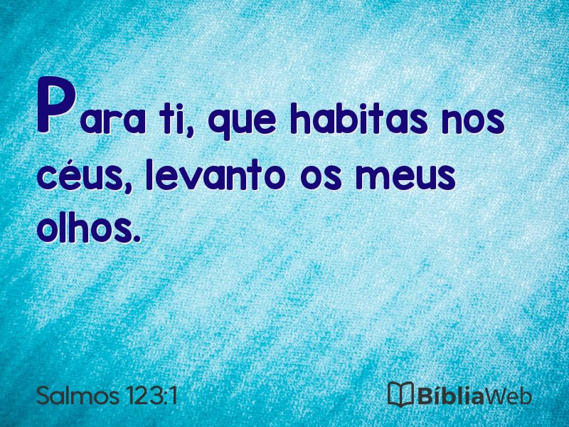 Salmos 123:1 em imagem para compartilhar