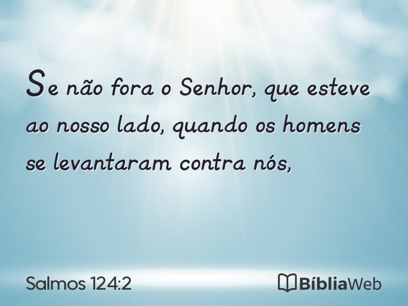 Salmos 124:2 em imagem para compartilhar